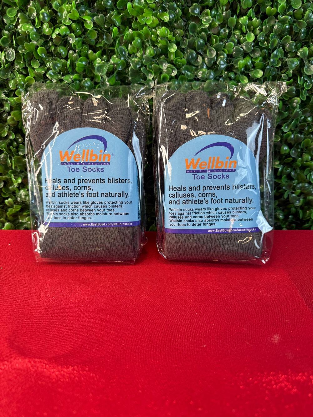 6 Pairs Wellbin Toe Socks Medium - Gray Five Finger Athletic Sock Bundle NWT